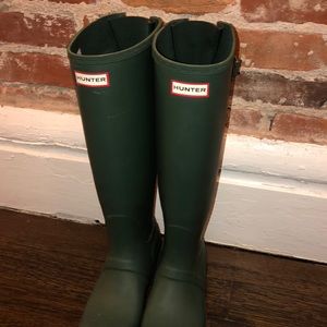 Hunter green hunter boots